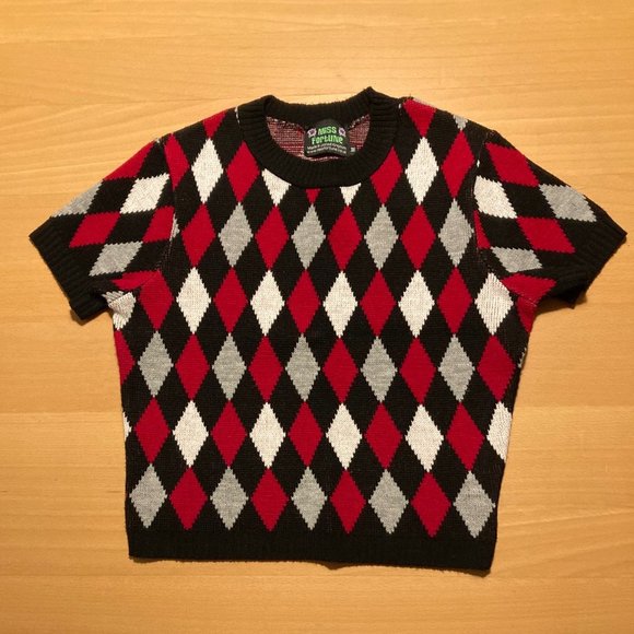 Miss Fortune Harlequin "Bobbie" Style Jumper, size medium - Picture 3 of 4